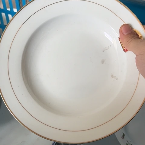 陶瓷8寸深盘一个老底