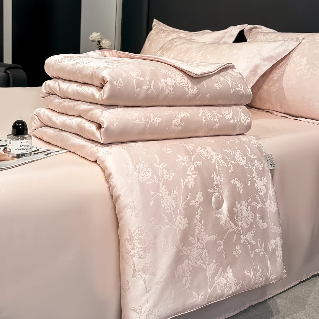 亚朵希尔顿酒店轻奢100支天丝夏凉被四件套夏季可机洗冰丝薄被凉