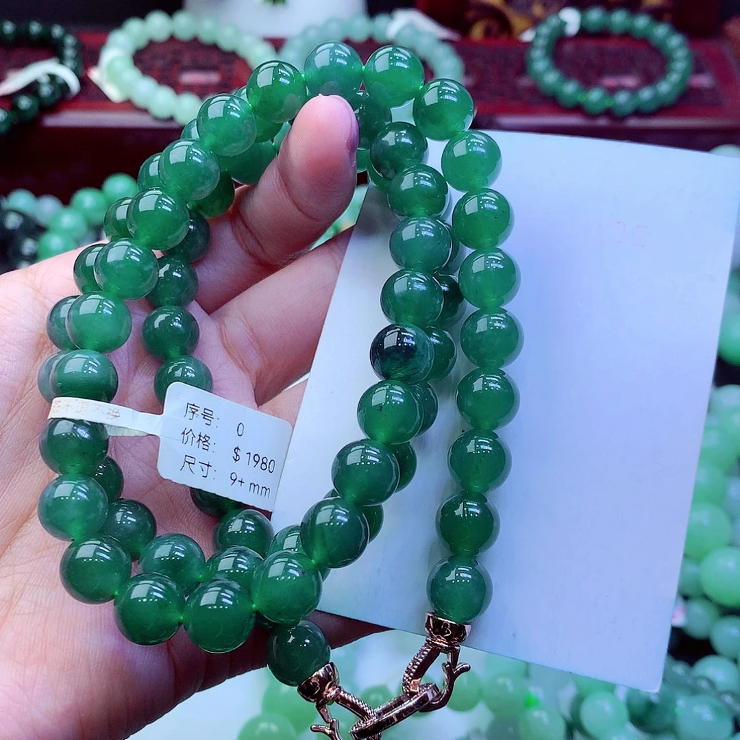 翡翠未镶嵌毛衣链