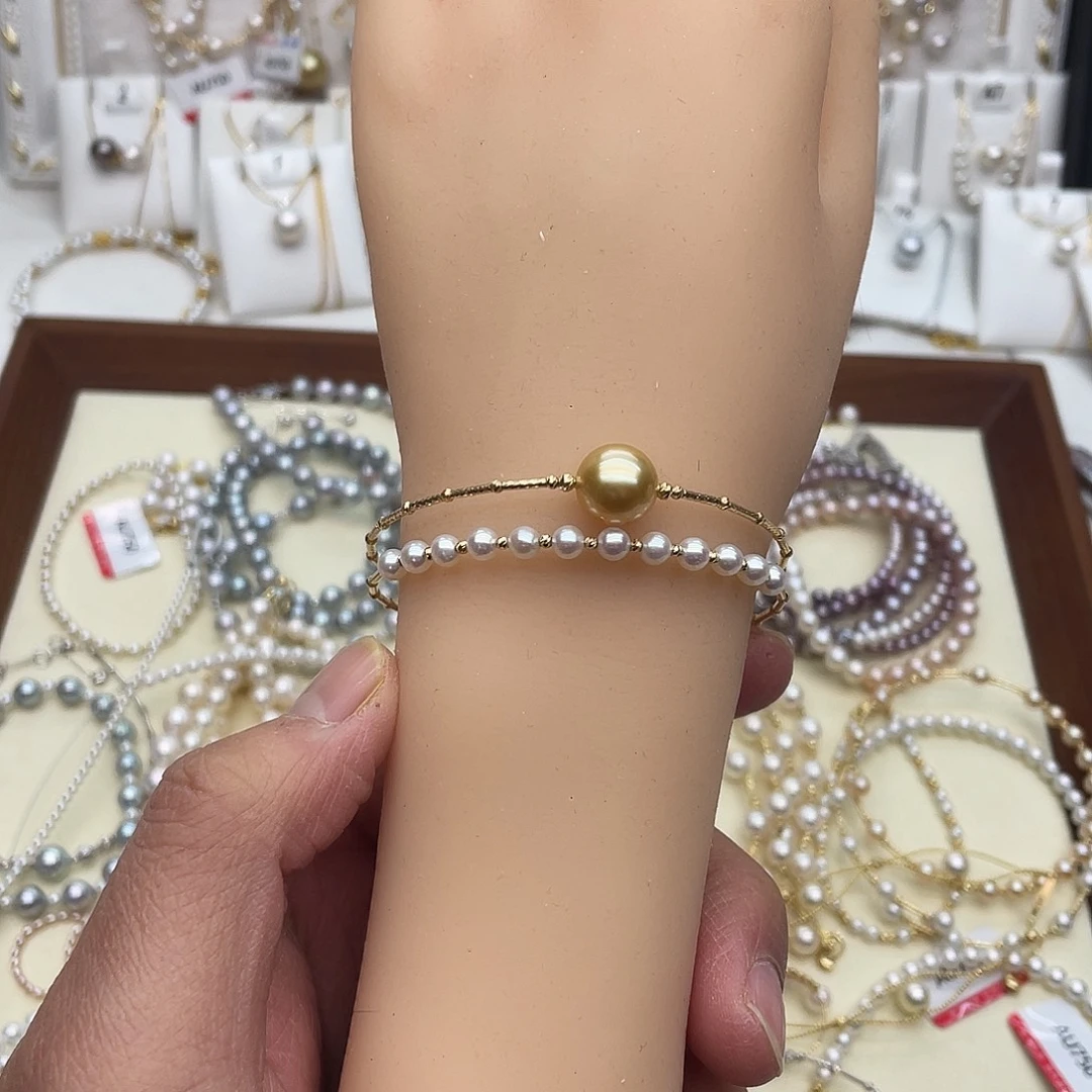 18K金镶嵌颈饰海水珍珠