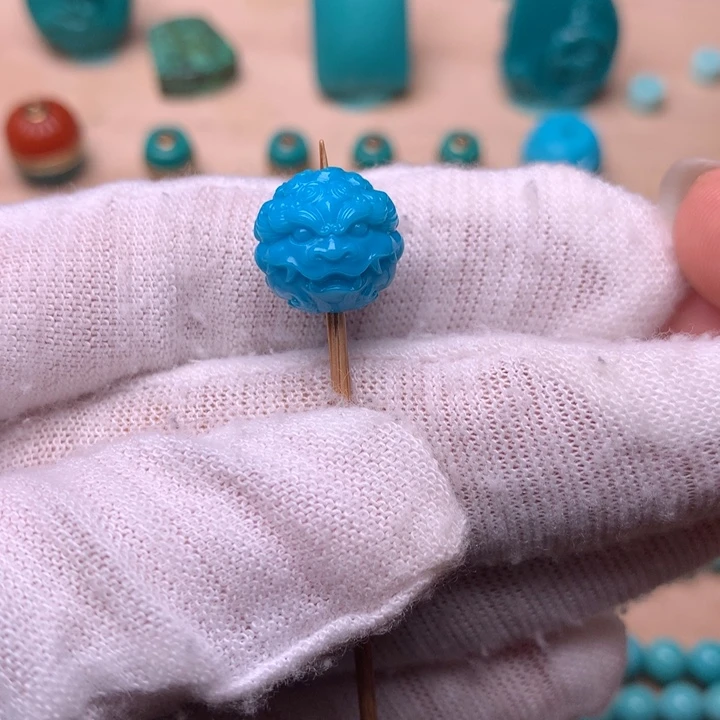 绿松石唐狮11.4未镶嵌