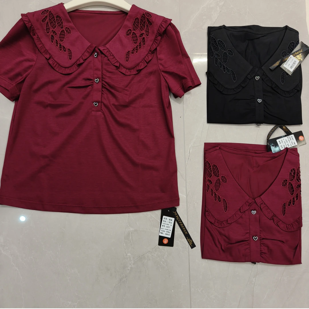 欧版时尚潮流百搭气质优雅洋气款短袖