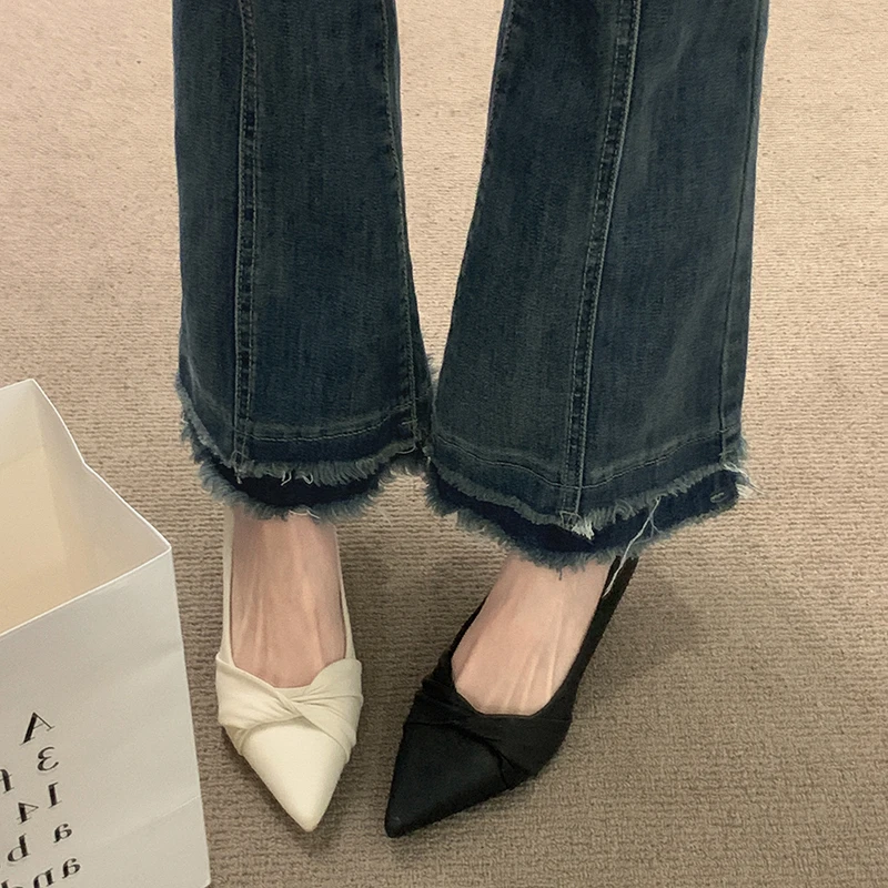 【万达撤柜】高跟鞋女2025新款秋季尖头百搭鞋子气质女鞋浅口单鞋