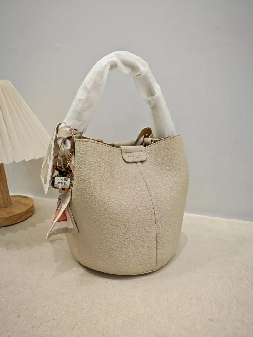 【糖糖私服】荔枝纹小水桶女包子母包高级感单肩斜挎时尚百搭潮包