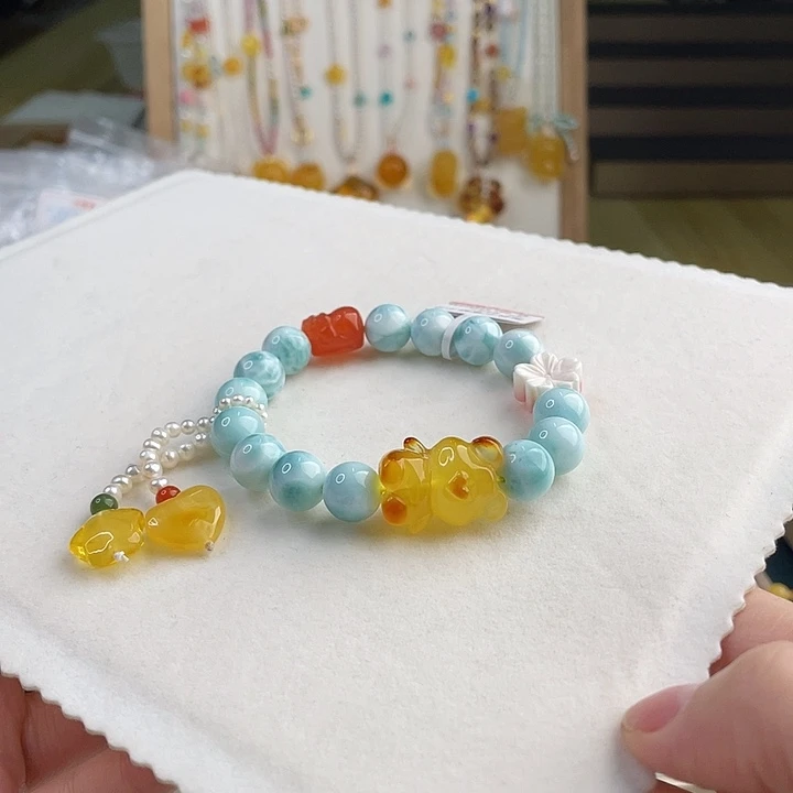 蜜蜡未镶嵌裸石蜜蜡手串