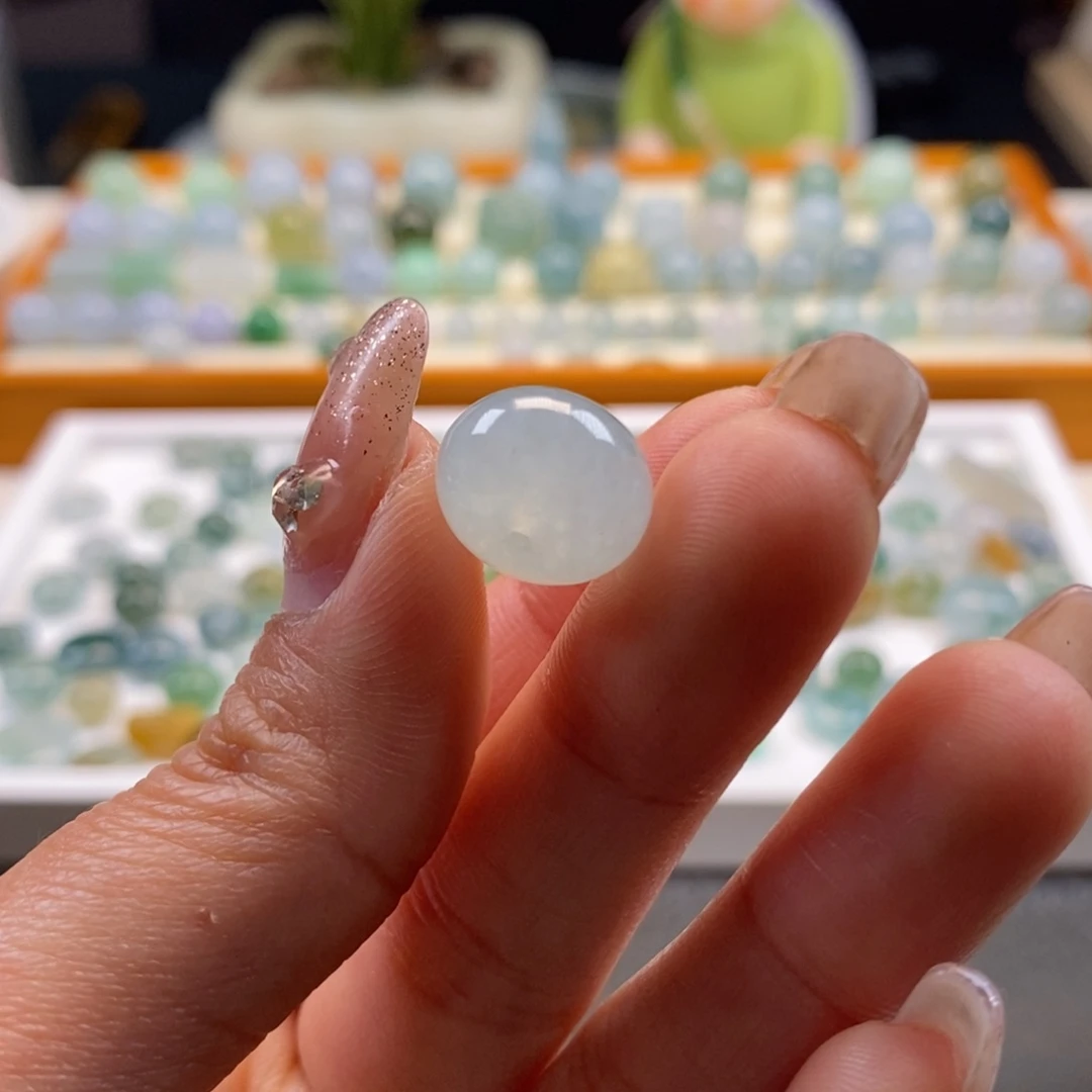 翡翠散珠天然翡翠12.8×8.9