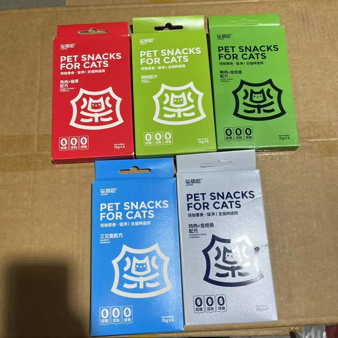 乐斯尼宠物零食猫条全猫种适用15gx6/盒多种口味