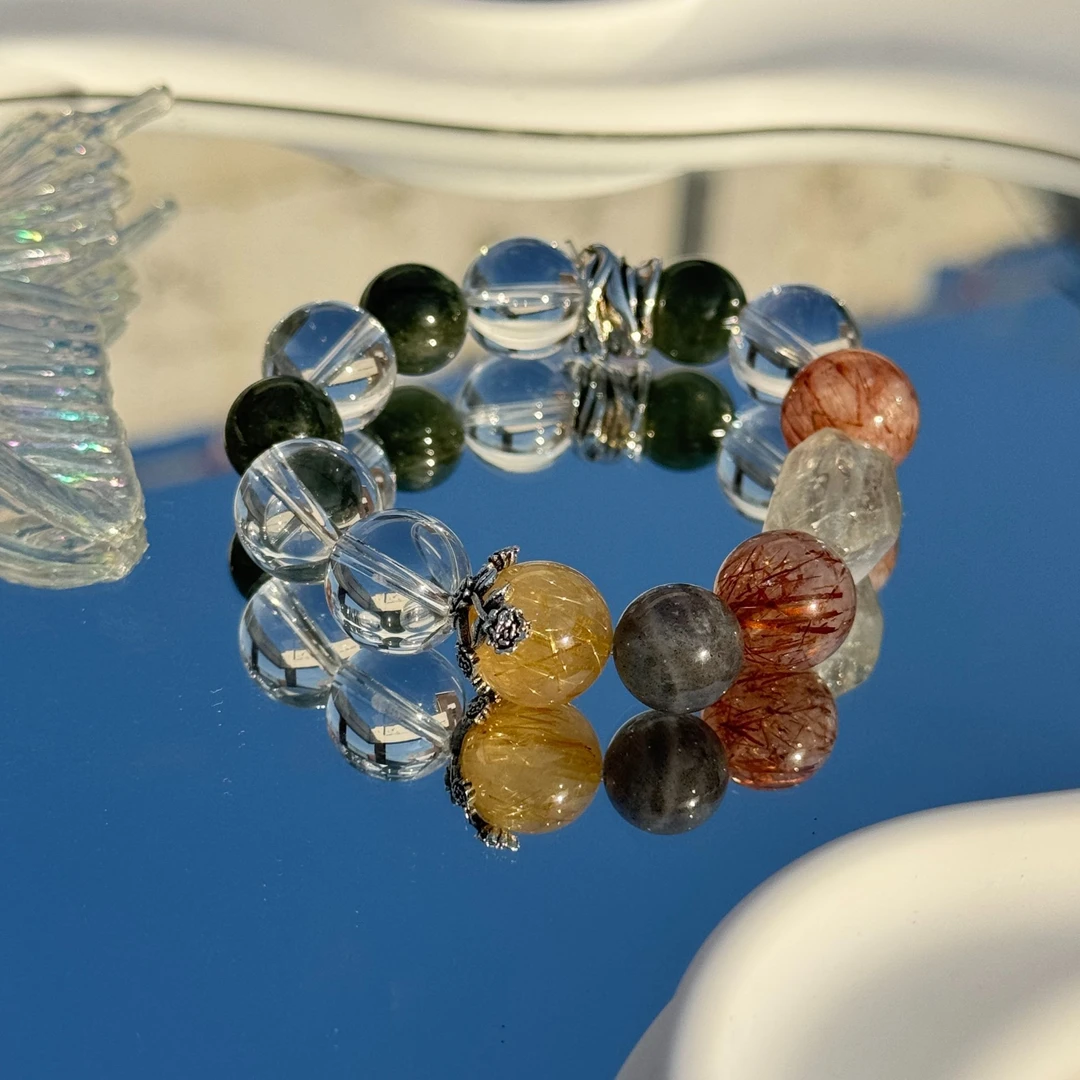 {钱钱万万}小众饰品原创设计水晶手串高品质