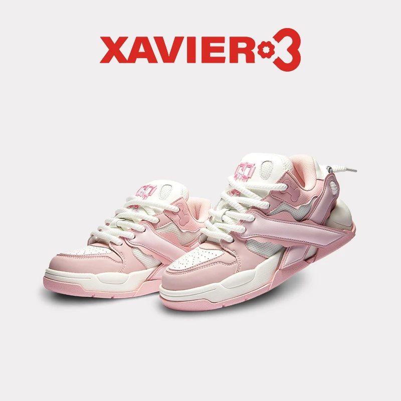 Xavier 3情侣板鞋粉色骨头鞋增高鞋厚底低帮老爹鞋面包鞋潮鞋