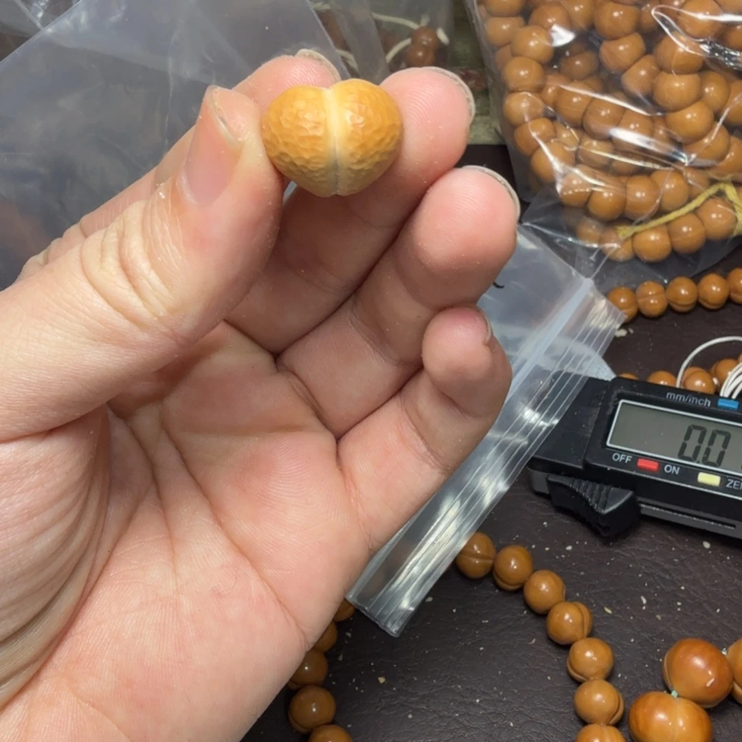 简****核桃手串/手链手工锤纹屁桃单颗