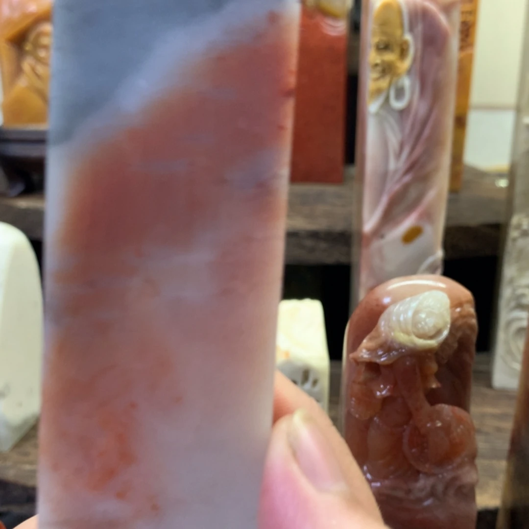 寿山石印石老挝1.4x3.3x14