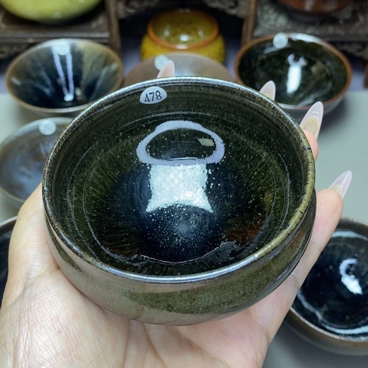茶盏建窑建盏柴烧主人杯