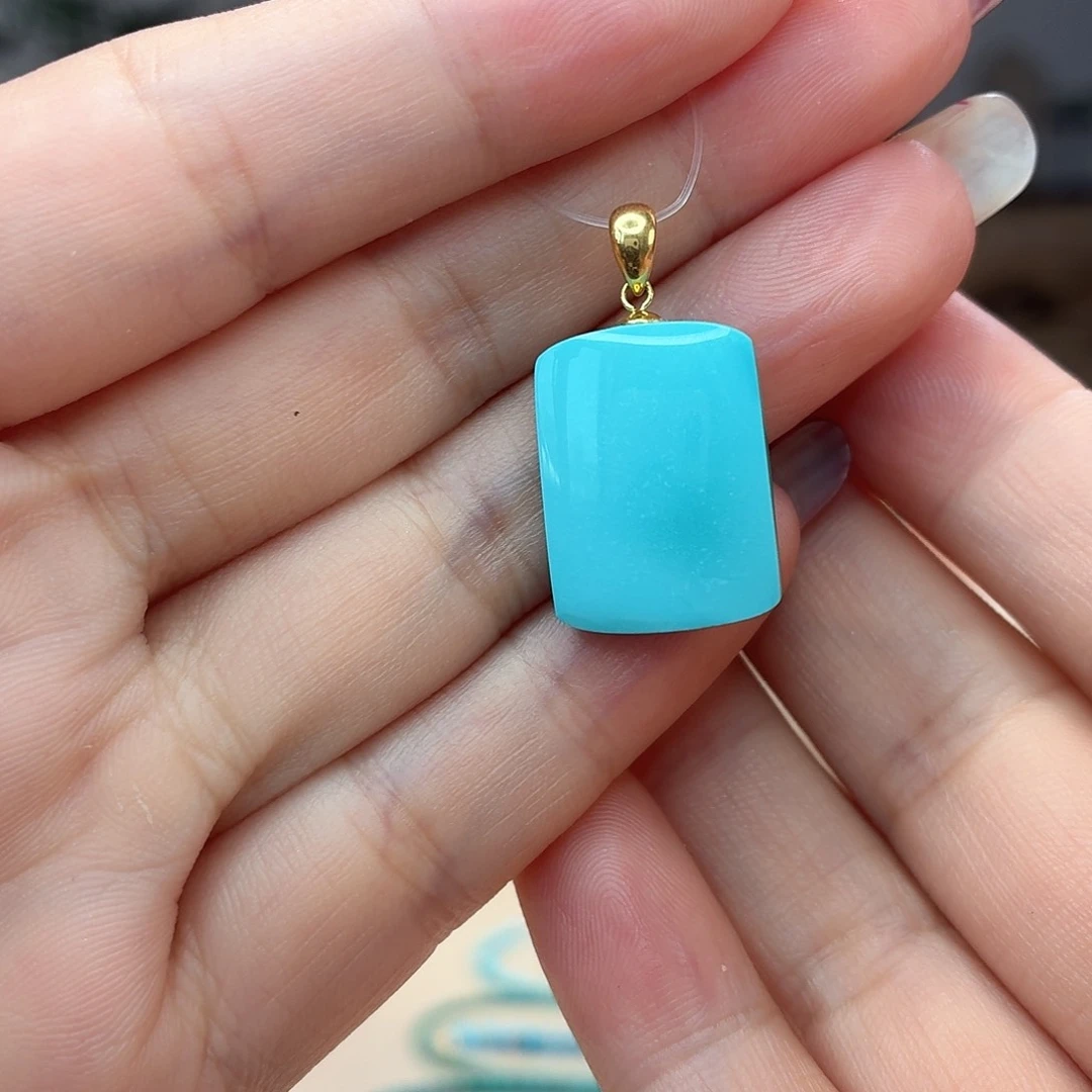 绿松石18K金镶嵌颈饰