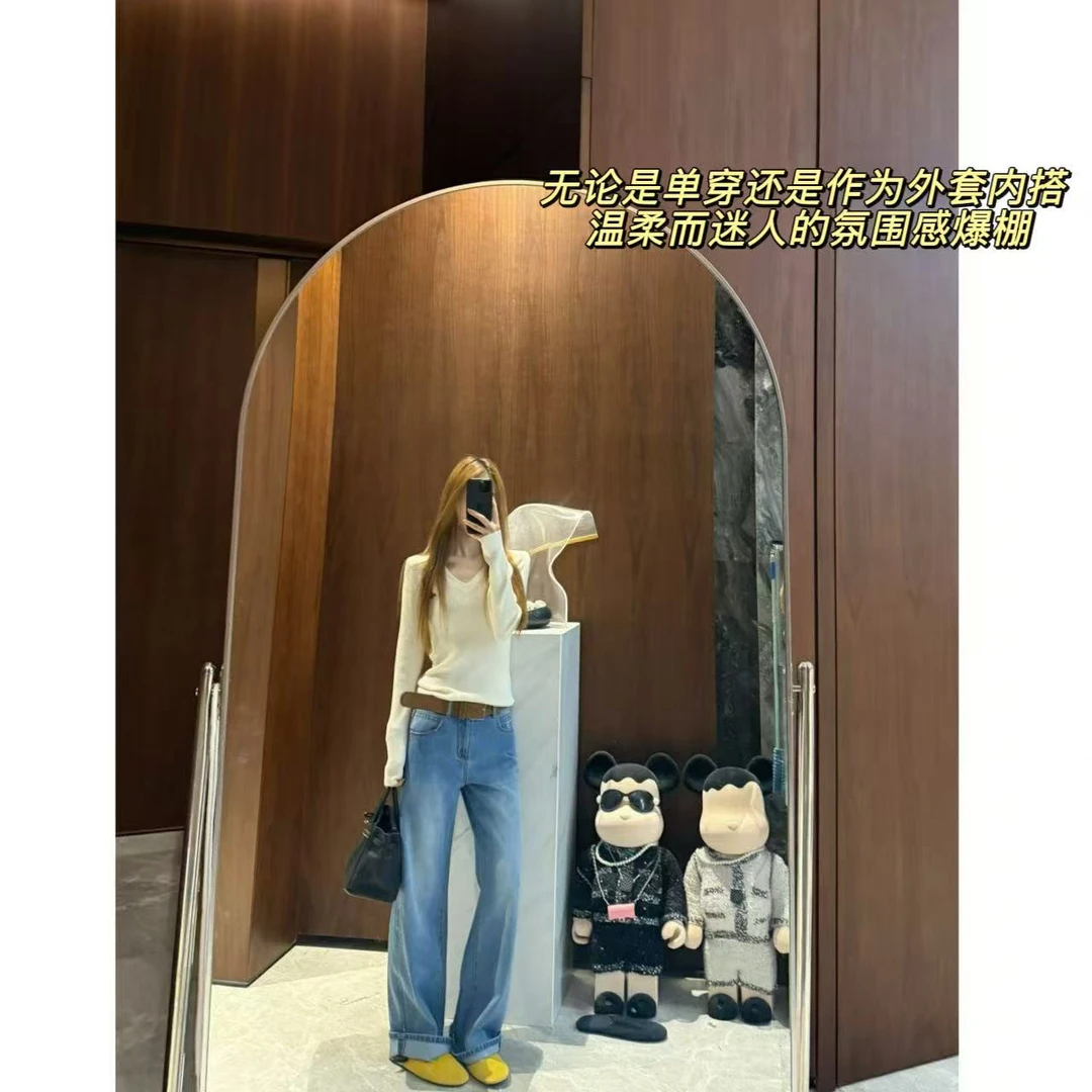 徐秋阳 芝士星球   秋季新款百搭时尚休闲显瘦显白毛衣YM359