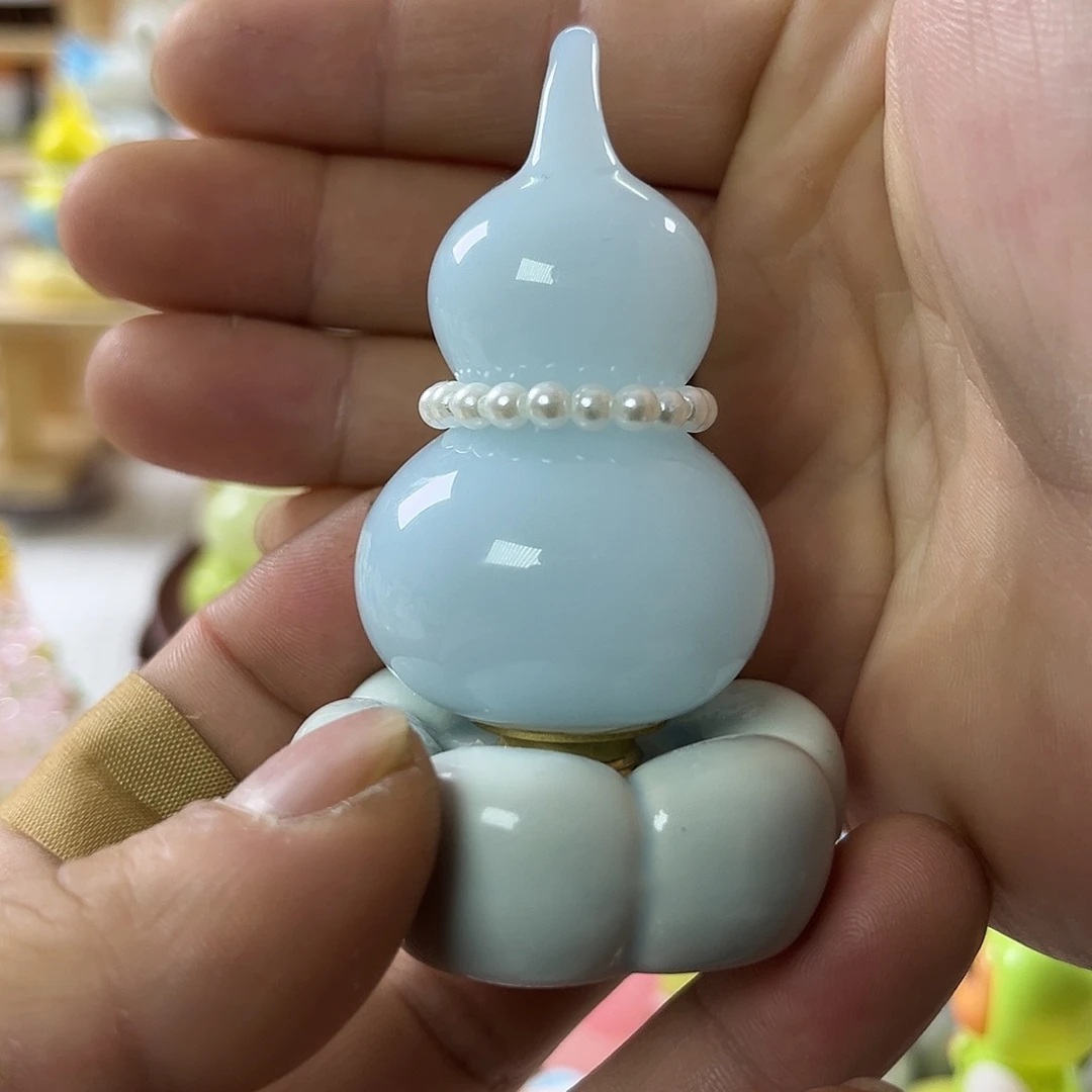 陶景德镇陶瓷底座转转蓝色