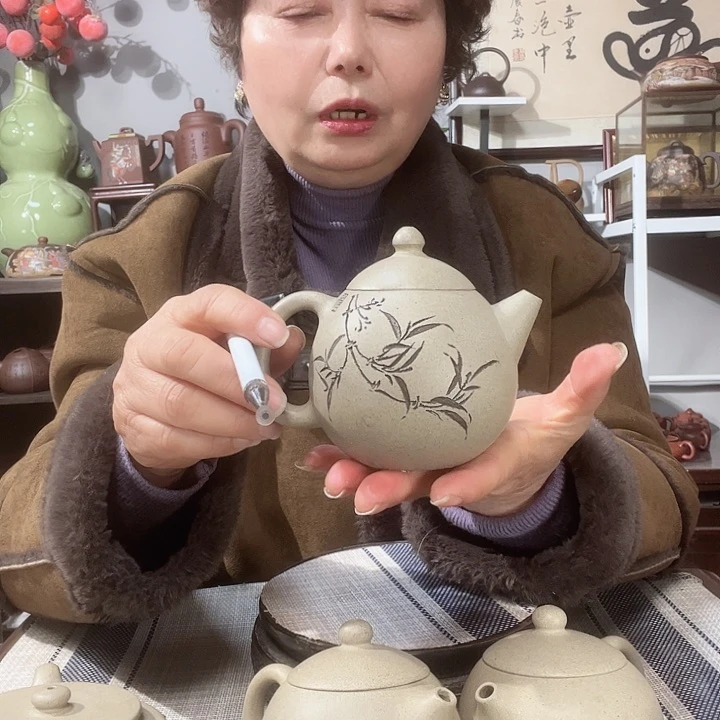 段泥茶壶逍***女原矿紫砂壶