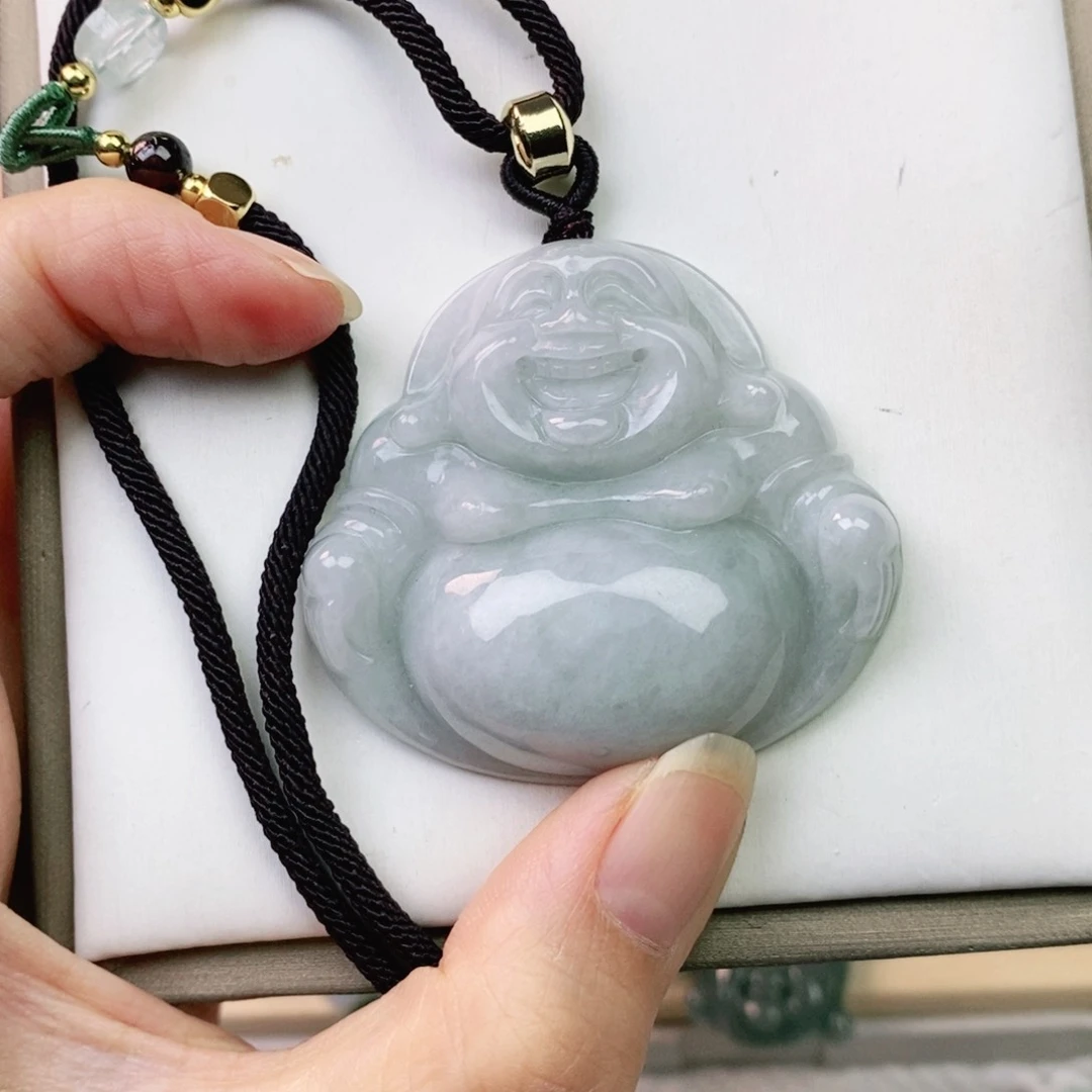 杉***活翡翠未镶嵌颈饰佛公