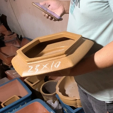 紫砂花盆手工制作