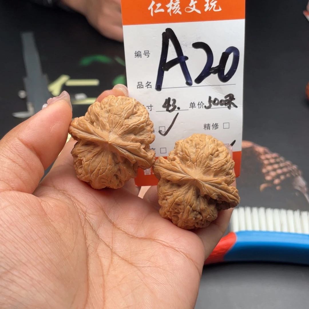 有***的文玩核桃把件43尺寸红锦鲤