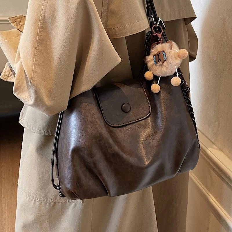 复古高级感大容量包包女2025新款秋冬季通勤双肩后背包单肩托特包