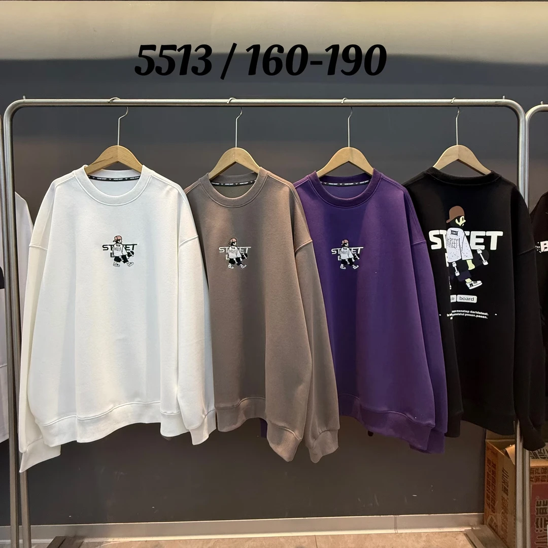 【5513-紫色】青少年春款潮品卫衣