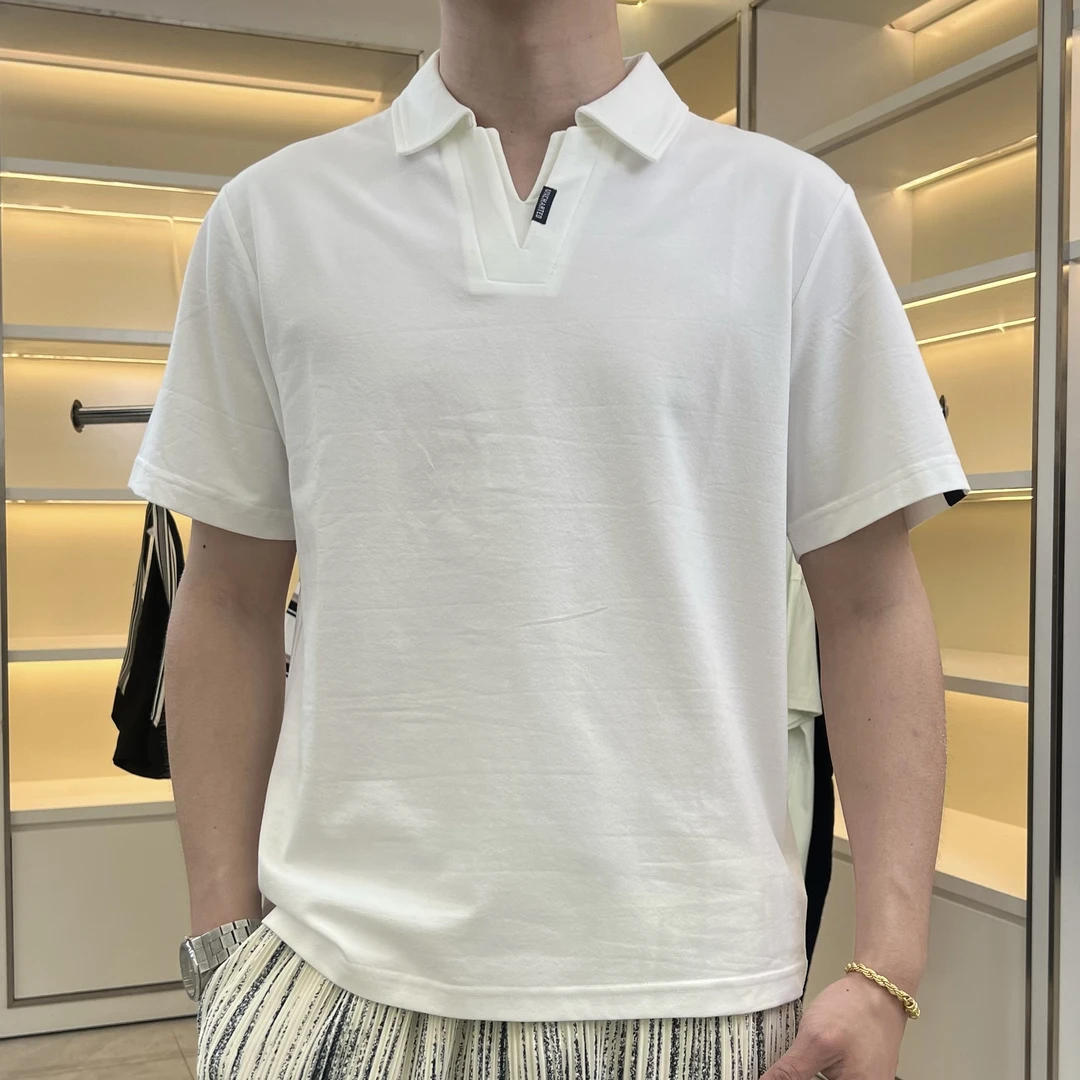 【胡轩推荐】休闲商务双重POLO翻领短袖T恤S102522265101吸湿透气