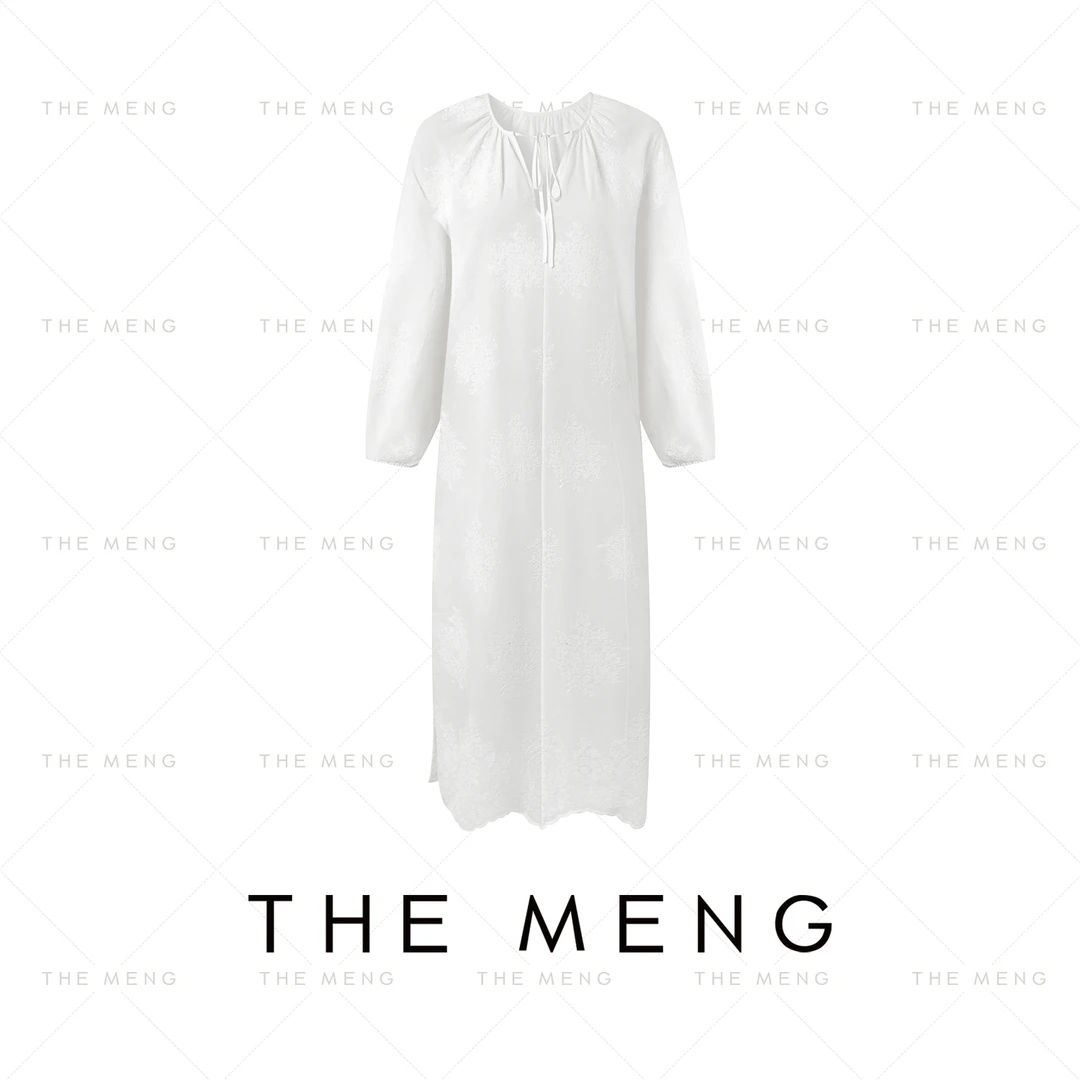 THE MENG【翩然】100棉两件套长袖透气舒适连衣裙#M243G0056