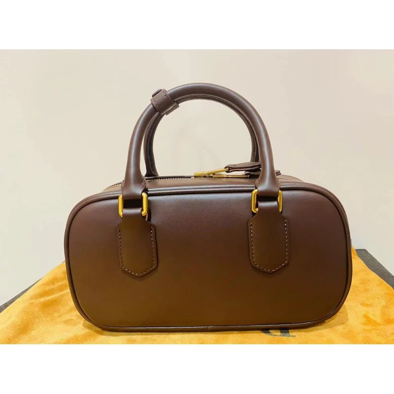 手工真皮包550810-巧克力  双手提光面缪