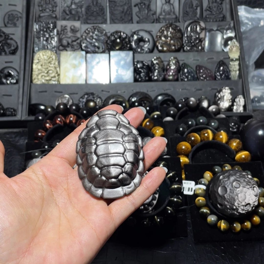 游***寰黑曜岩未镶嵌珠宝奇石