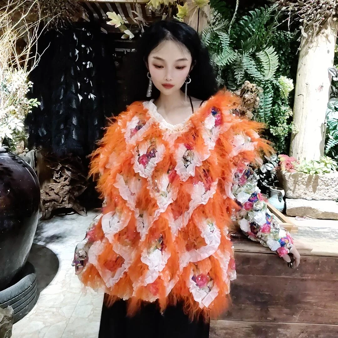 中长款短款均码撞色圆领套头轻奢时尚