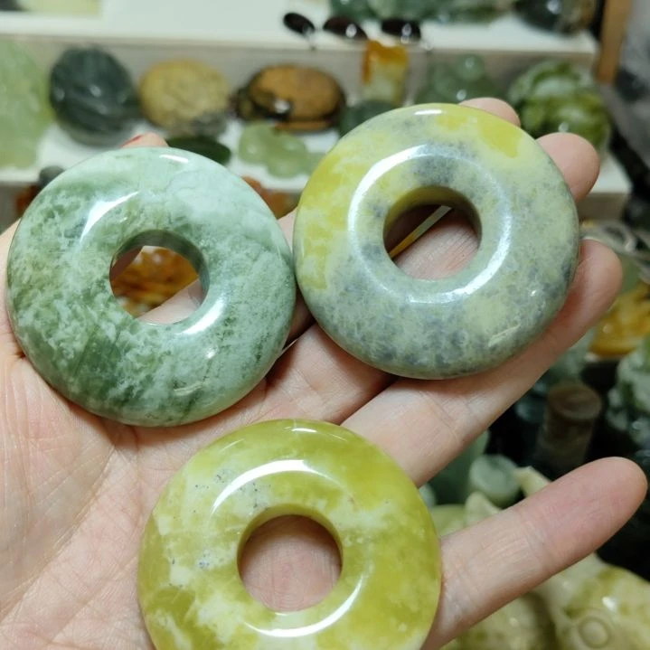 岫玉平安扣未镶嵌秋****3