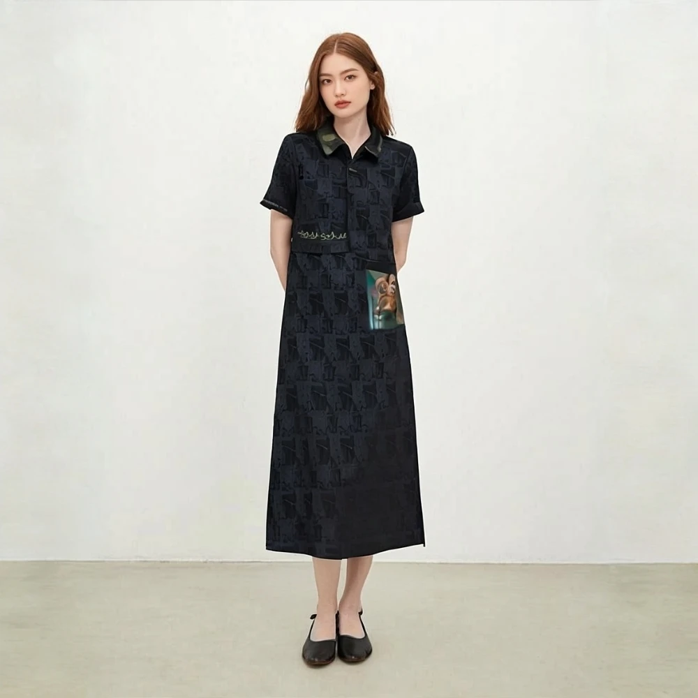 6691-21【口袋款】舒适时尚连衣裙