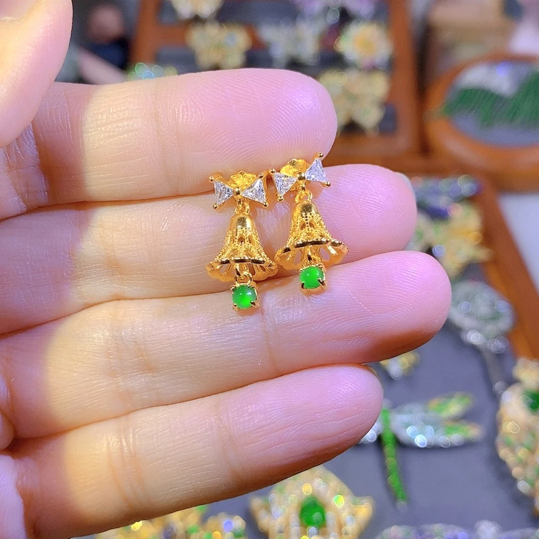 颈饰银S925镶嵌翡翠