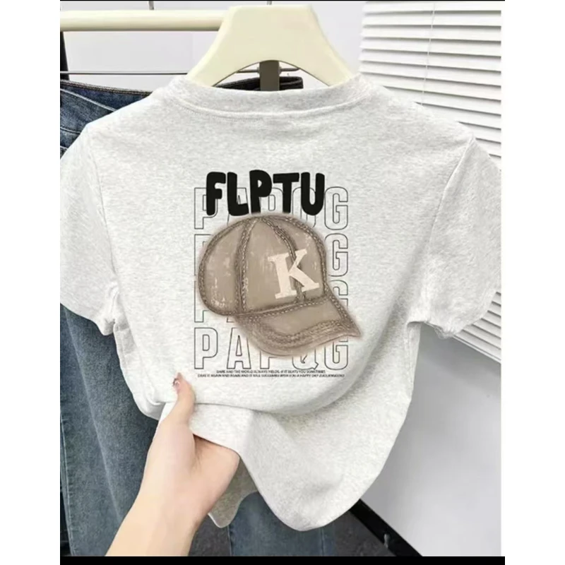 新款B061夏季潮流小众个性男女同款宽松美式T恤简约时尚百搭上衣