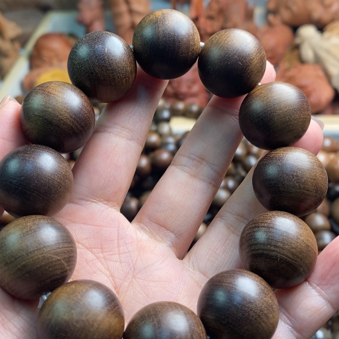 老***童檀香木手串/手链印度迈索尔老山檀大瑕疵奶香2.0