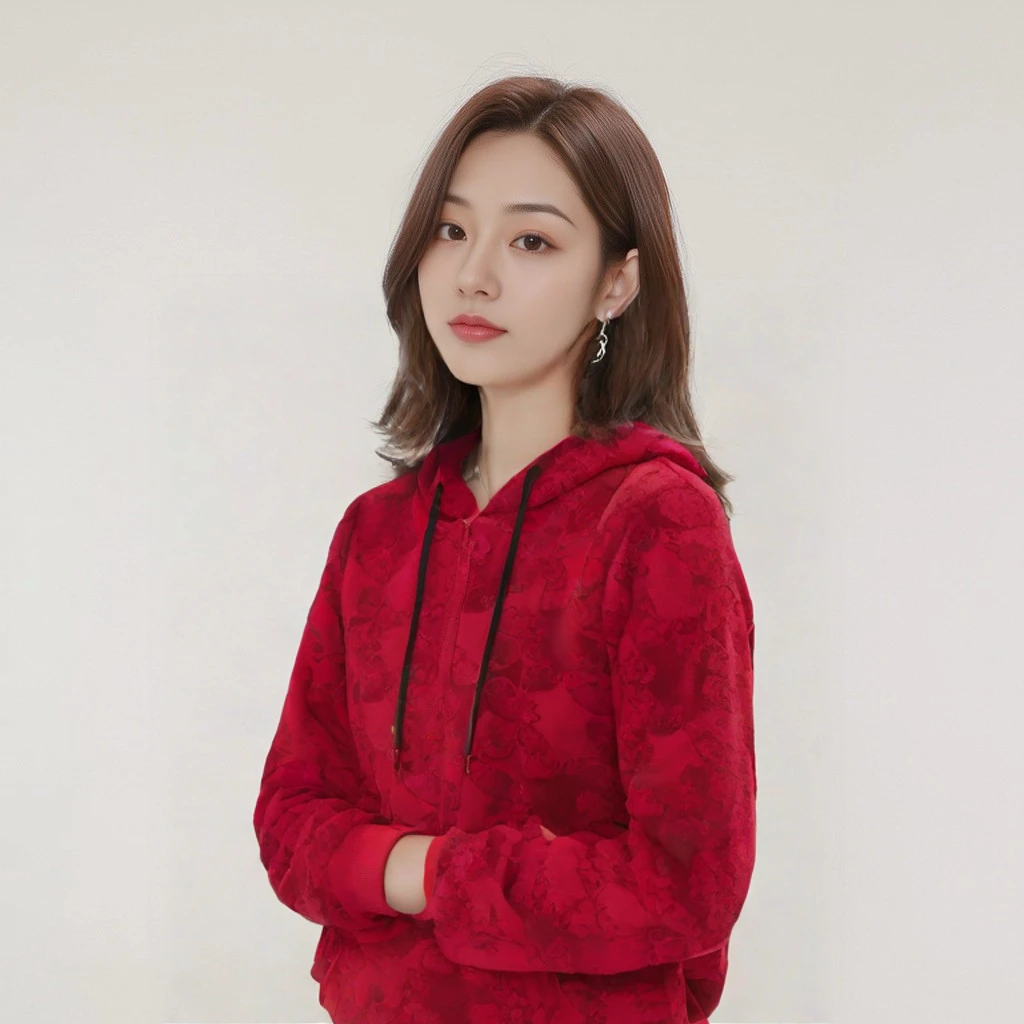 大嘴猴女款休闲百搭满印潮流连帽开衫卫衣外套71007