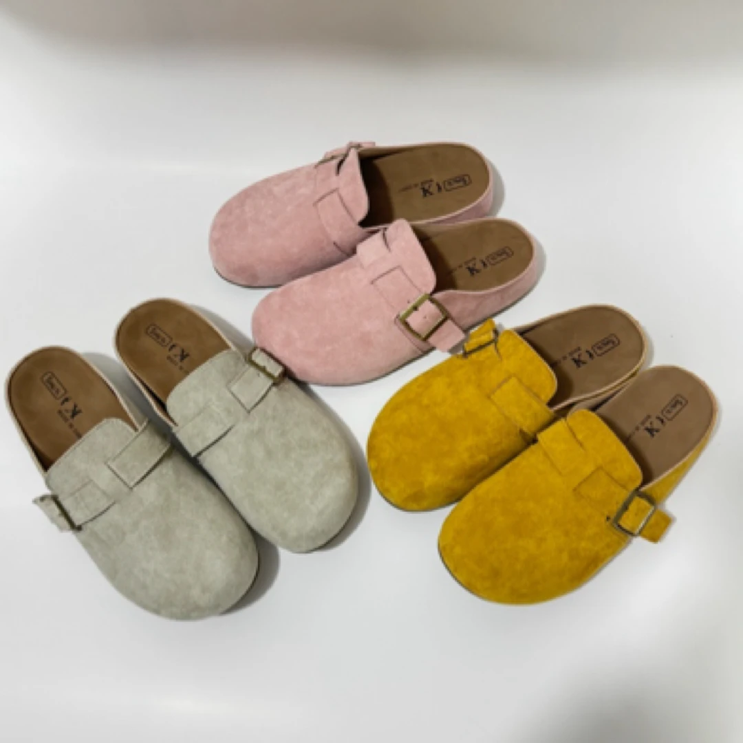 5色row~2025复古厚底懒人包头半拖鞋女春夏季勃肯凉拖博肯外穿女