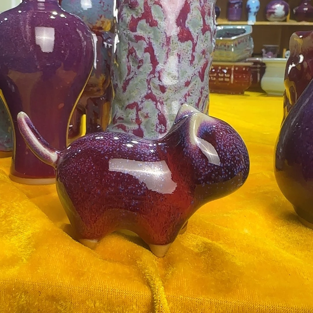 摆件陶郑家钧窑摆件