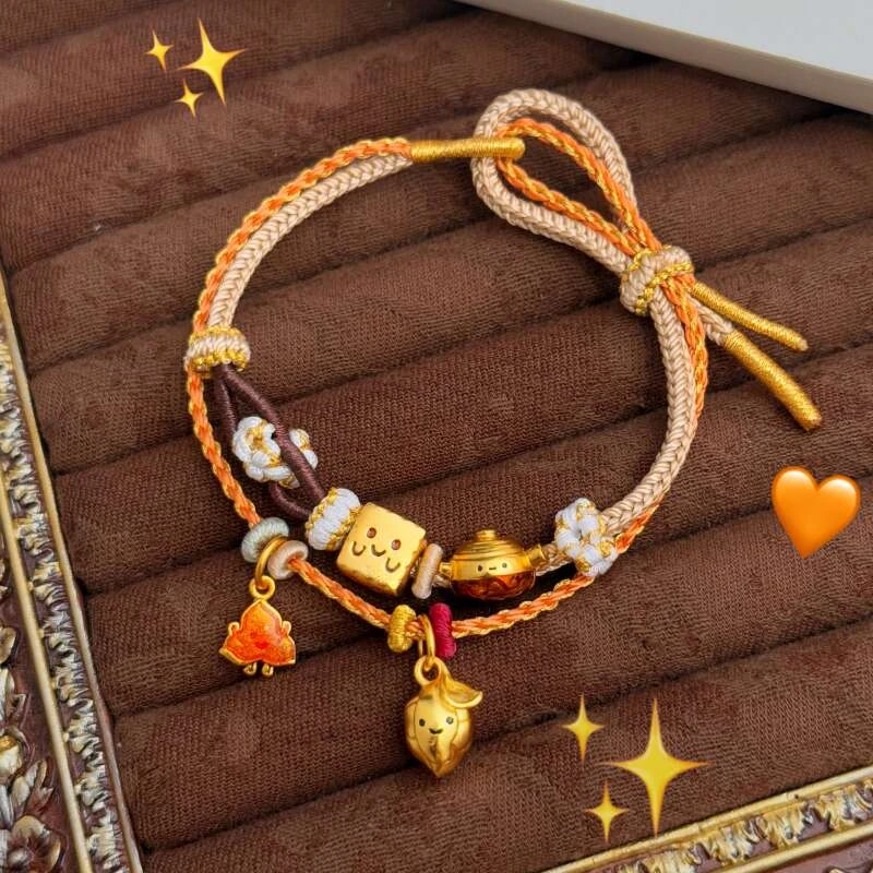 铜合金手链 新中式国潮风丨药煲养生壶转运珠手链 R016