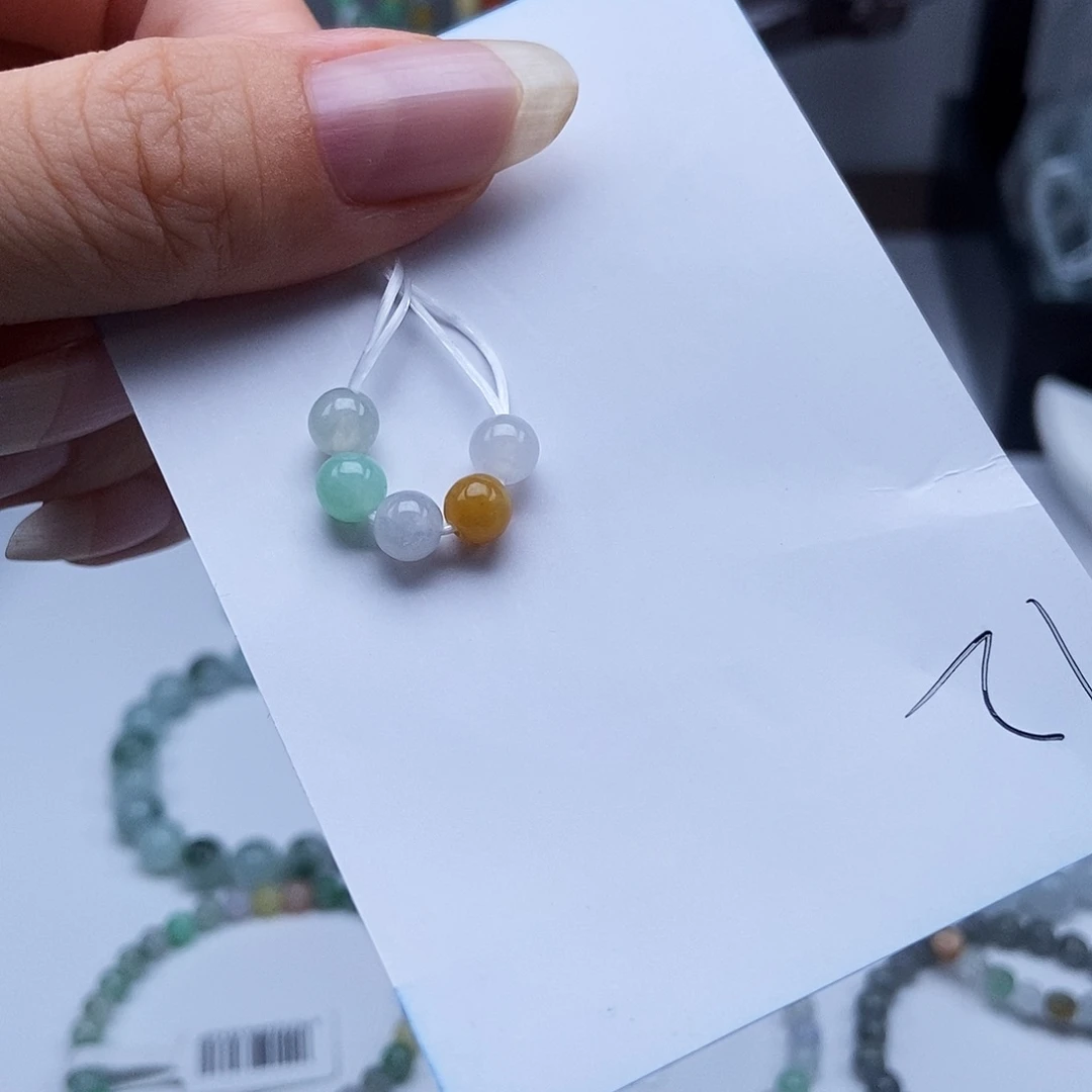 未镶嵌手链翡翠珠子5+