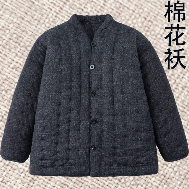 棉花手工棉衣男中老年加肥大码棉服爸爸居家内穿保暖衣老人棉袄
