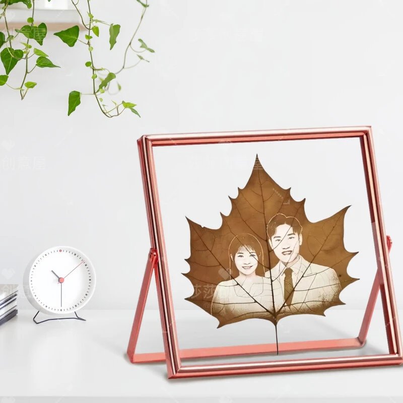 专属叶雕朋友兄弟闺蜜相册留恋超薄金属相框宴会节日私人礼品定制