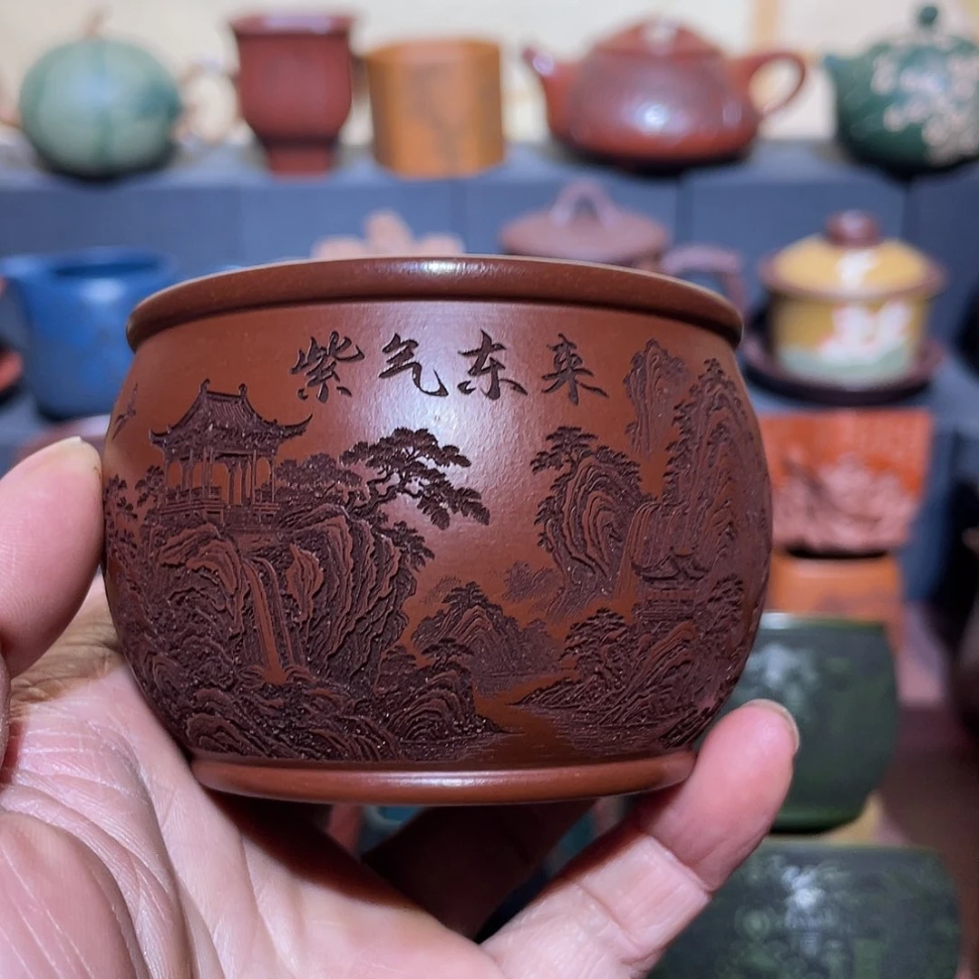 原矿紫砂手工主人杯