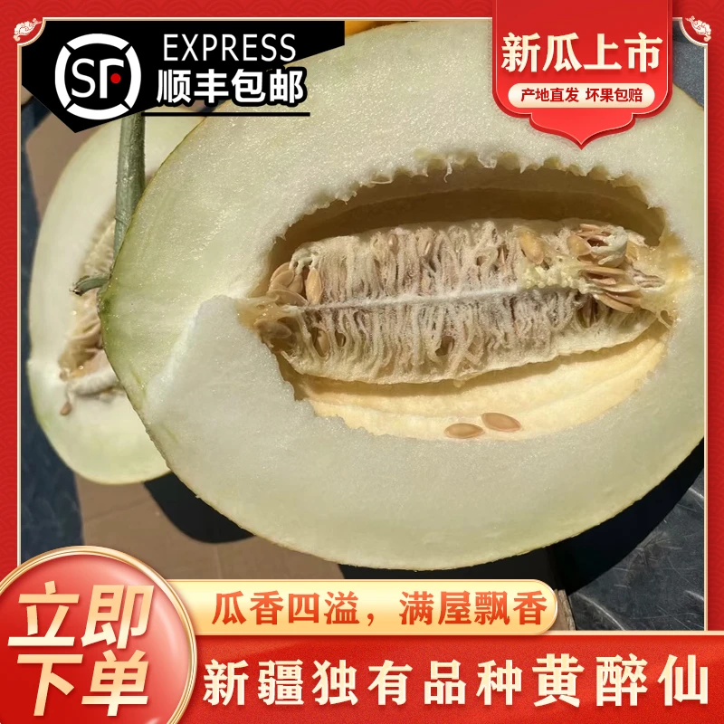 新疆产地吐鲁番喀什直发黄醉仙至夏哈密瓜顺丰直邮72小时到货·