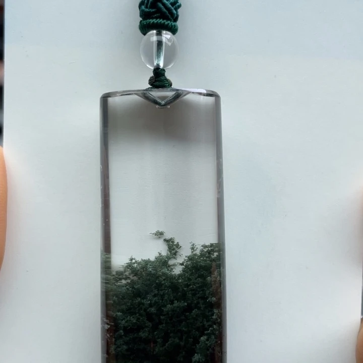 颈饰未镶嵌水晶绿幽灵柱子定制
