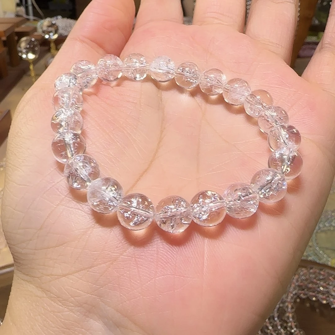星***饰水晶手串未镶嵌天然白水晶