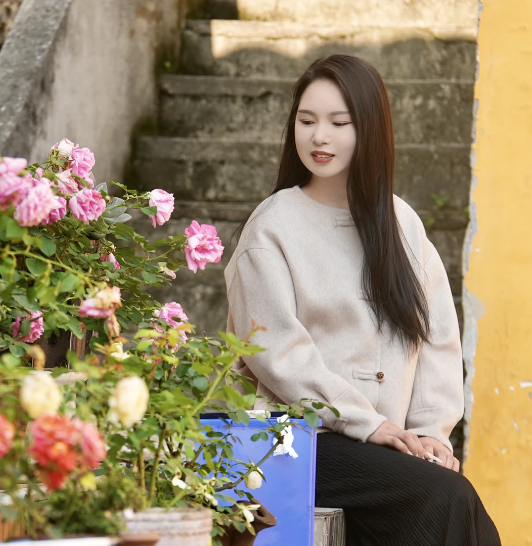 88618国风外套2025款春秋常规保暖外套羊毛绒毛呢外套