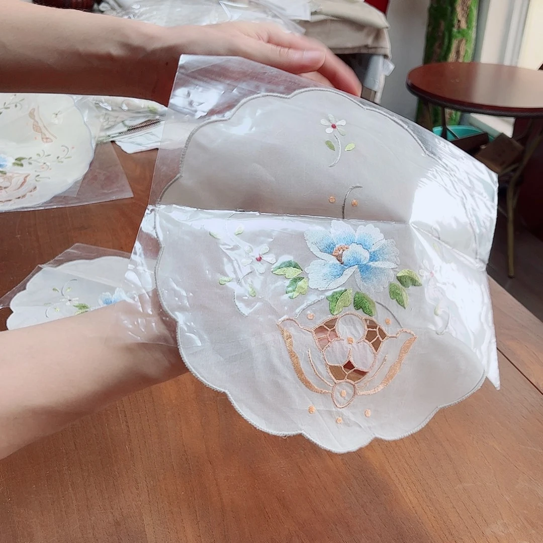 毛绒亚麻棉138-30厘米圆2个