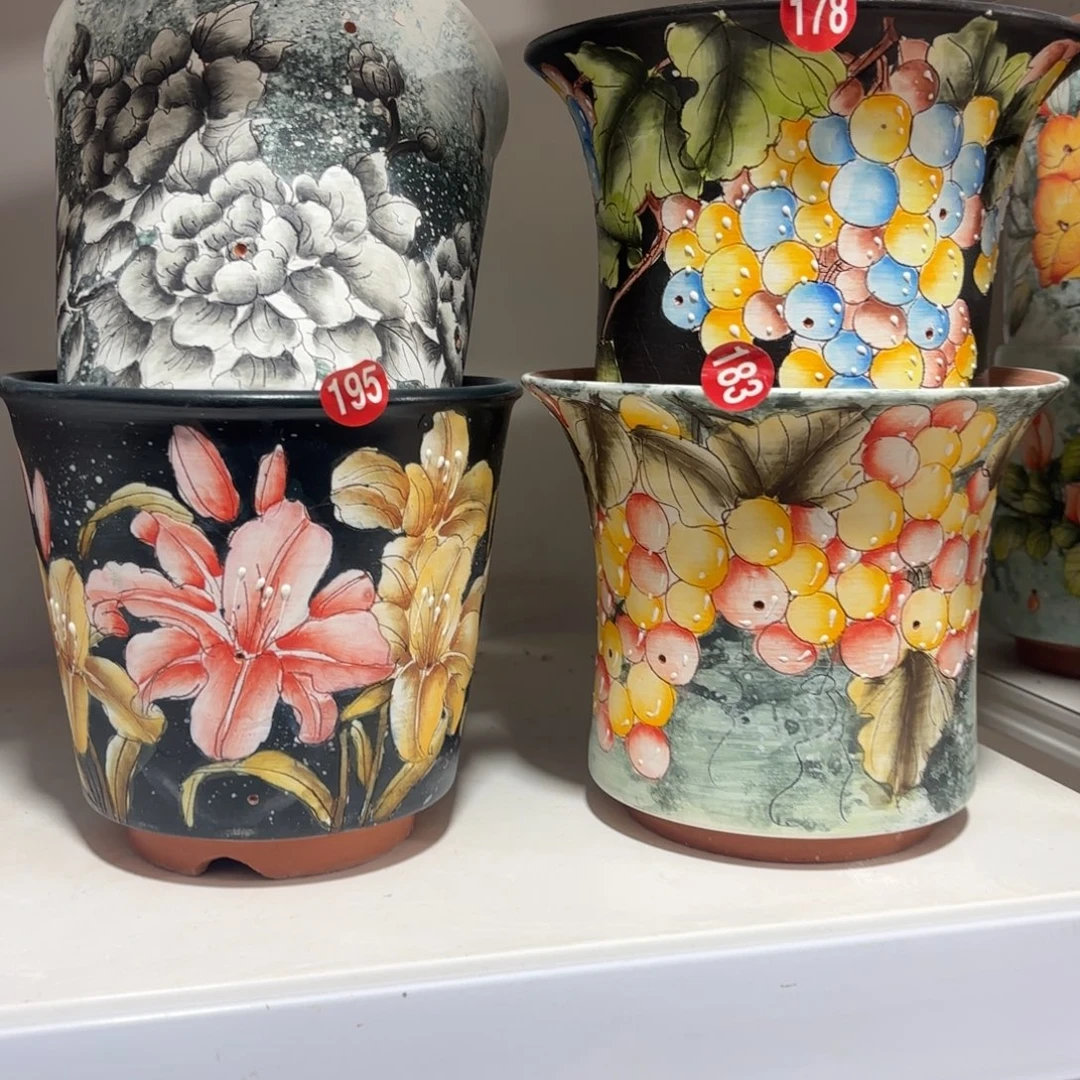 幸***韵景德镇手绘花盆陶瓷