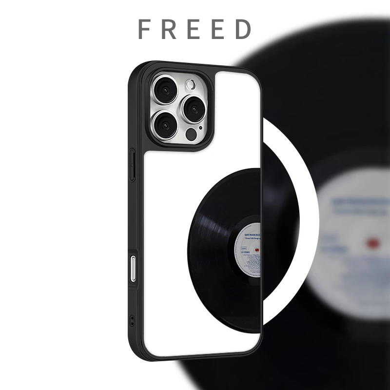 FREED黑胶唱片适用于苹果17promax简约个性16/15磨砂磁吸手机壳14